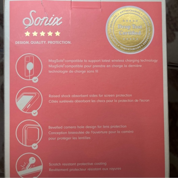 iPhone 15 PRO 
PRICE FIRM — Sonix Cherry Case Red White Gold metallic - Picture 5 of 6